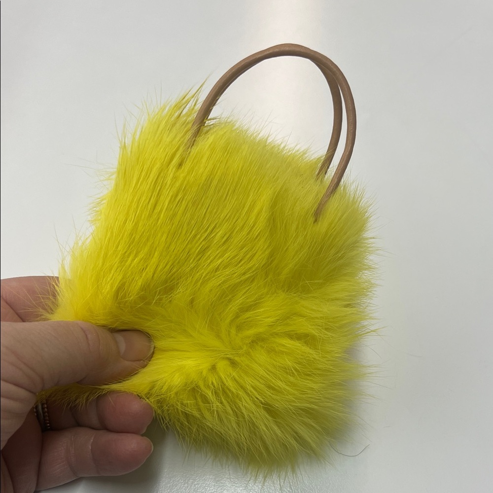 Vibrant Yellow Fur Mini Bag